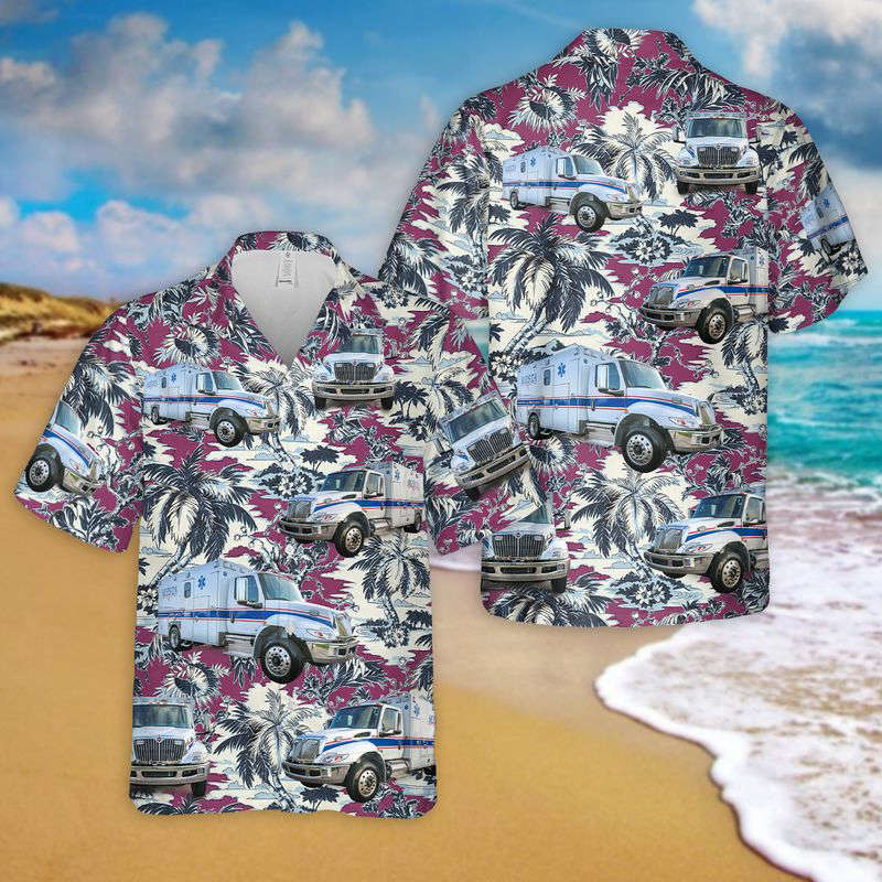 Oklahoma Mayes Emergency Services Trust Authority (MESTA) EMS Ambulance Hawaiian Shirt Gift for Men Dad Father Gift for Men Dad Father