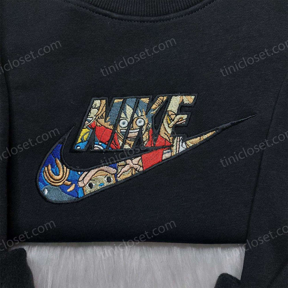 Exclusive One Piece Luffy x Nike Shirt & Anime Embroidered Sweatshirt: Shop Now!