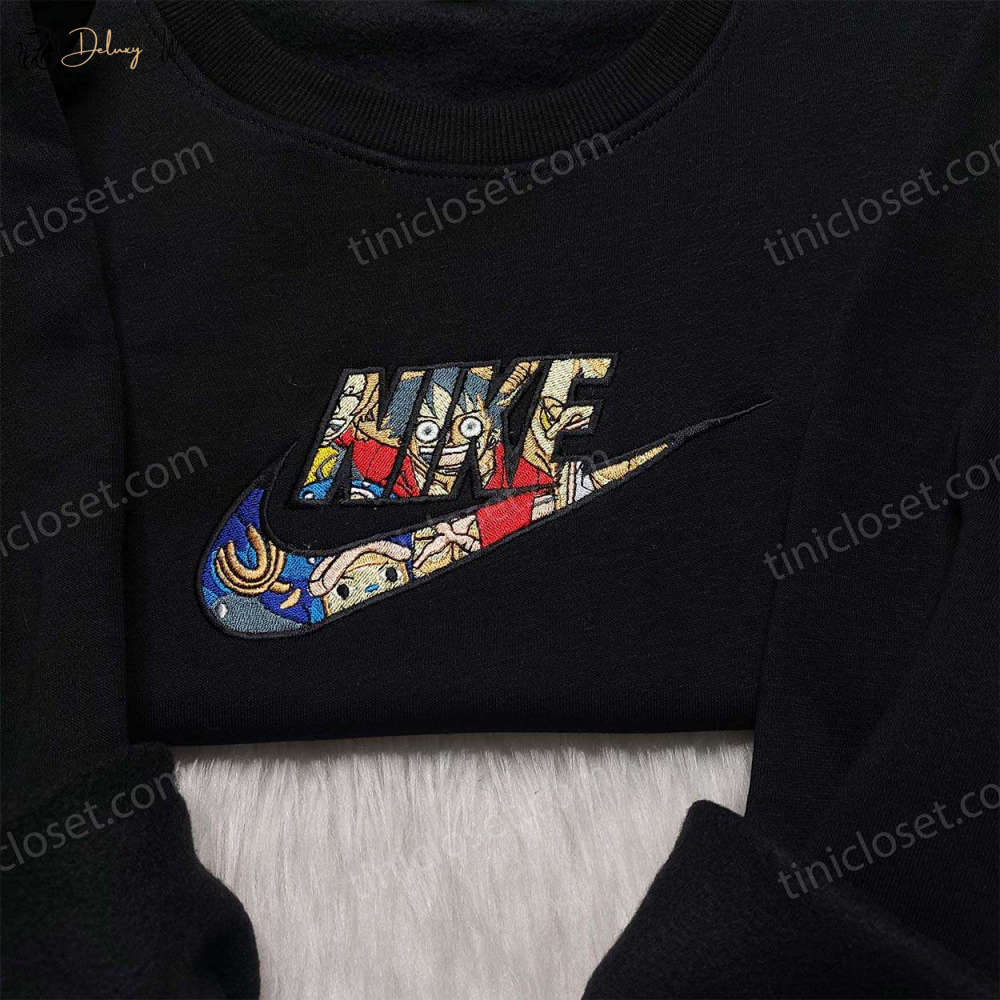 Exclusive One Piece Luffy x Nike Shirt & Anime Embroidered Sweatshirt: Shop Now!