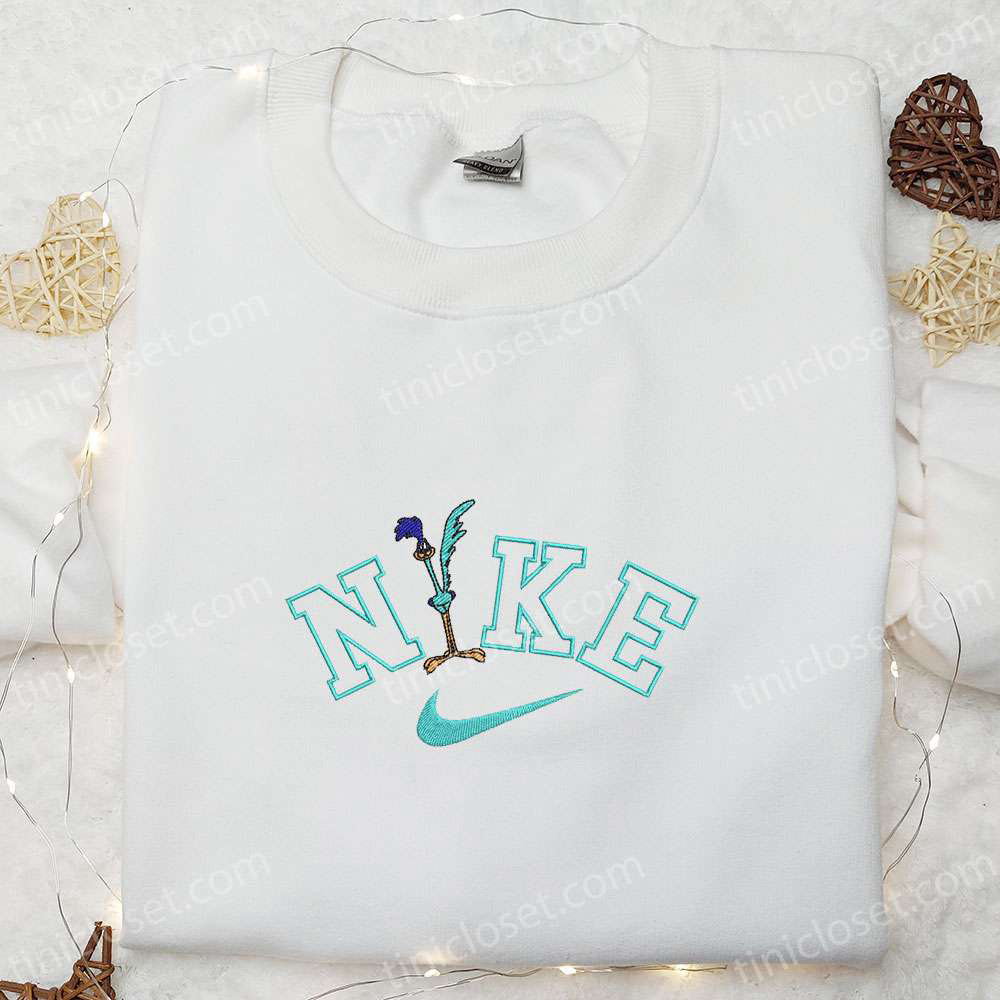 Ostrich x Nike Cartoon Embroidered Sweatshirt & Disney Characters Shirt: Best Family Gift Ideas