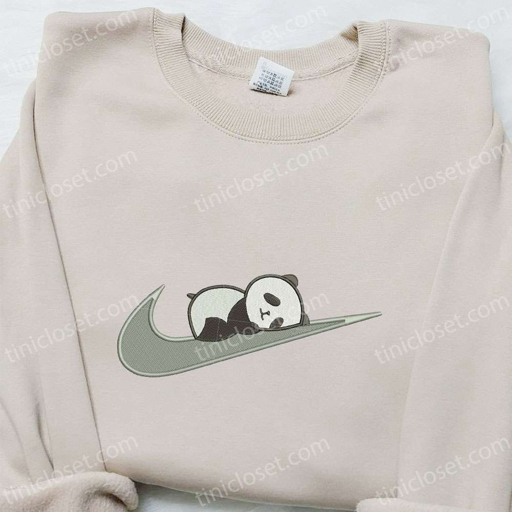 Panda x Swoosh Embroidered Hoodie & Animal Shirt: Best Family Gift Ideas
