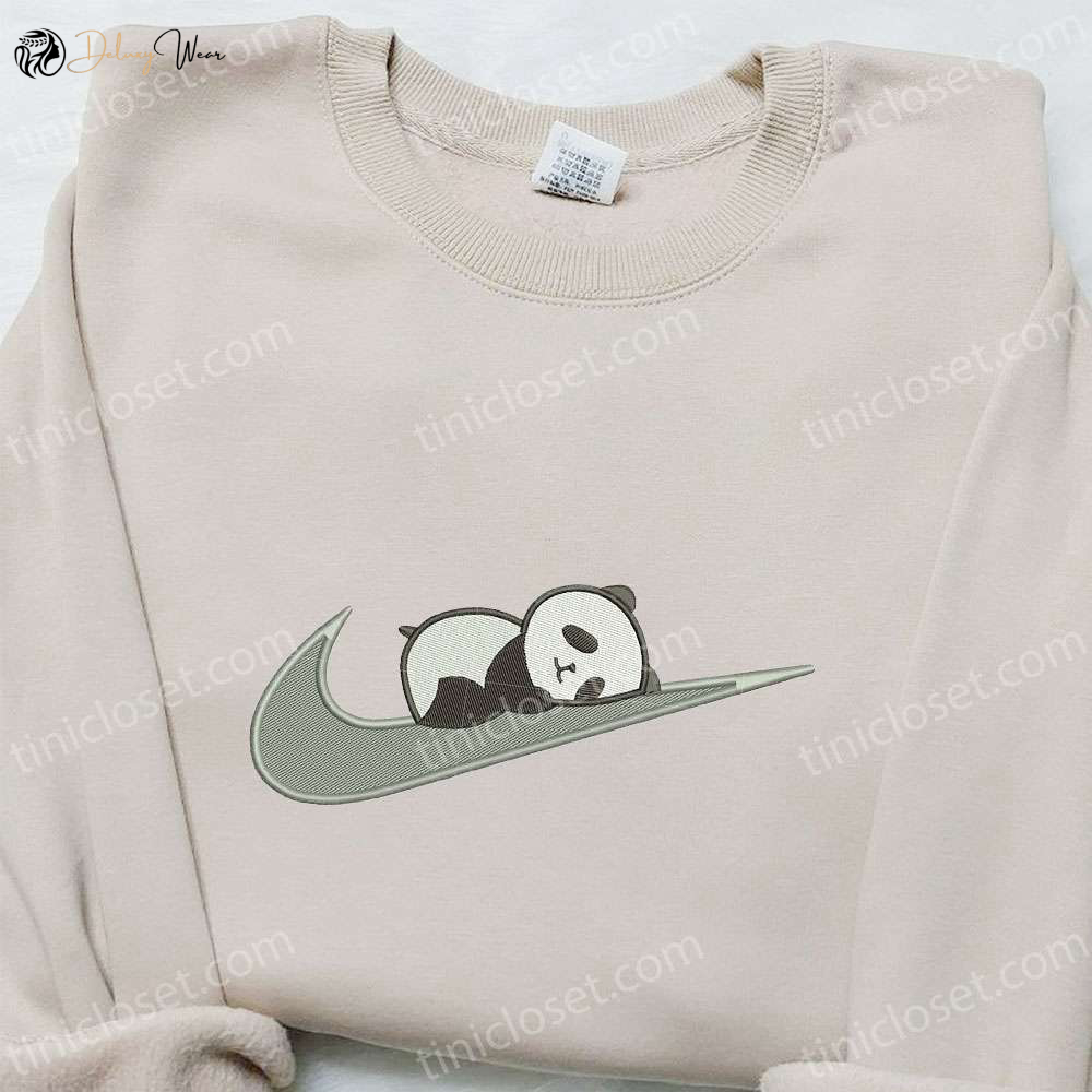 Panda x Swoosh Embroidered Hoodie & Animal Shirt: Best Family Gift Ideas
