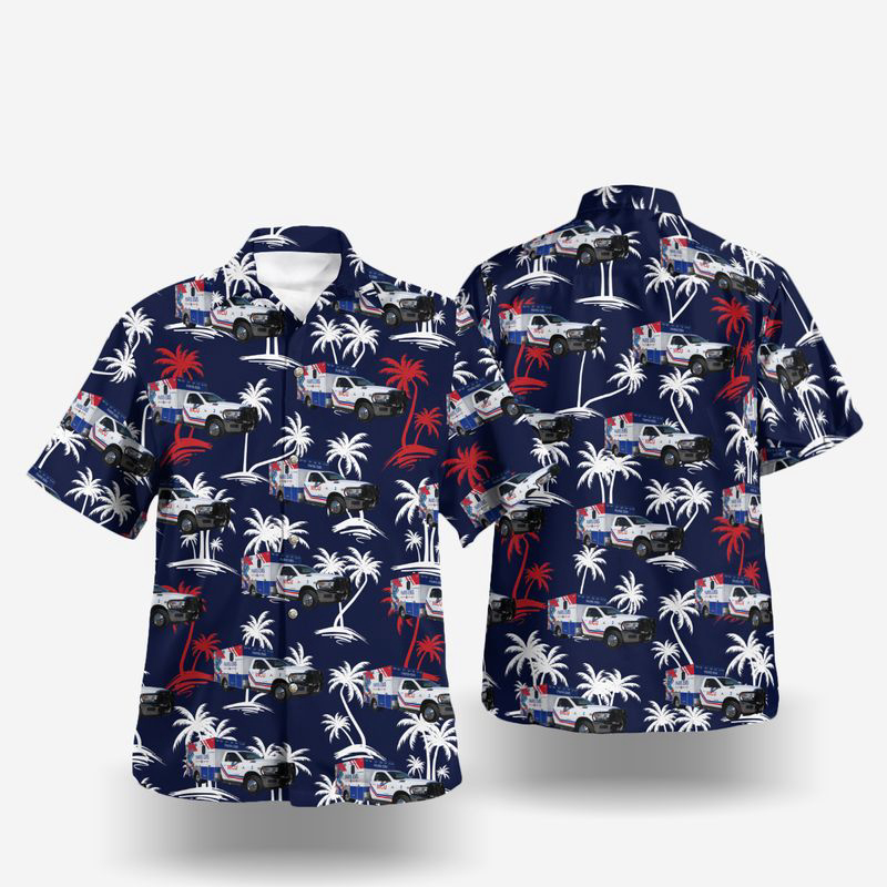 Paris Lamar County Texas City of Paris EMS Hawaiian Shirt Gift for Men Dad Father Gift for Men Dad Father