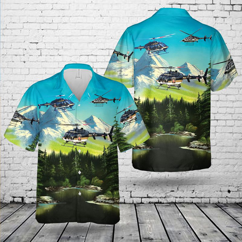 Pennsylvania State Police Helicopter Hawaiian Shirt Gift for Men Dad Father Gift for Men Dad Father