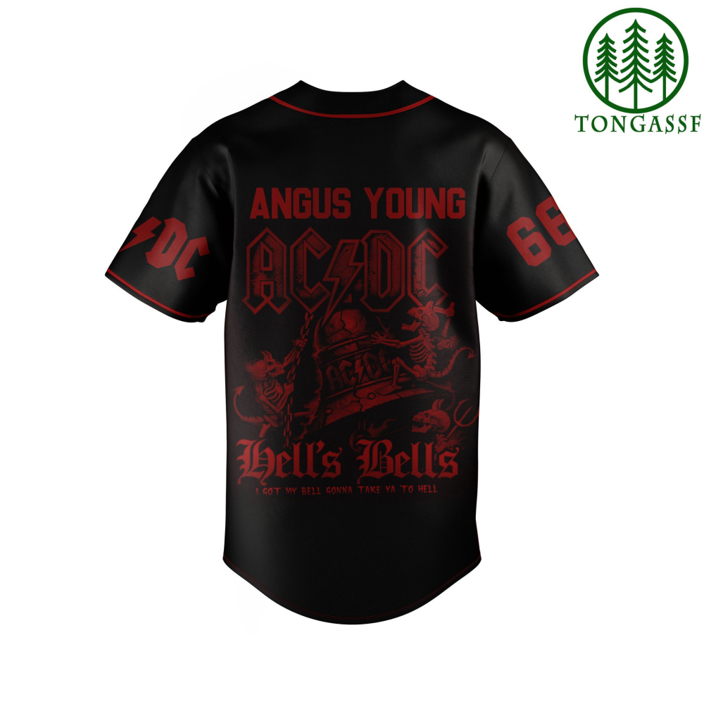 Rock in Style with our Personalized ACDC Hell s Bells Baseball Jersey Shirt
