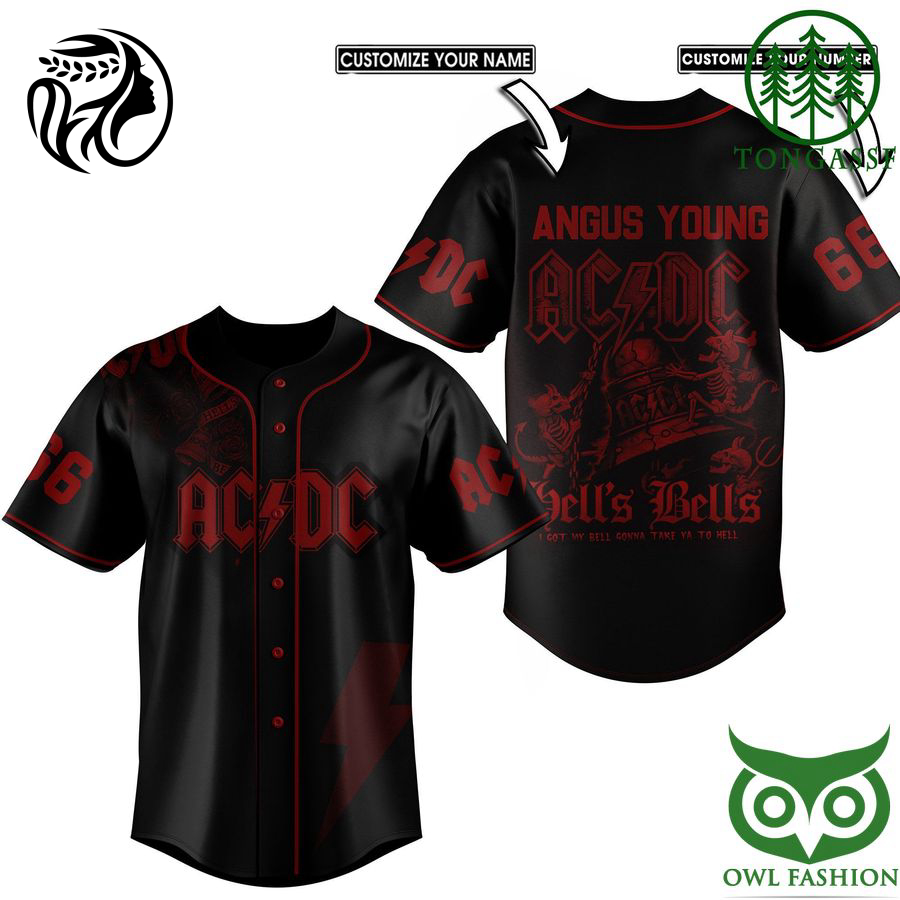 Rock in Style with Personalized ACDC Hell s Bells Baseball Jersey Shirt