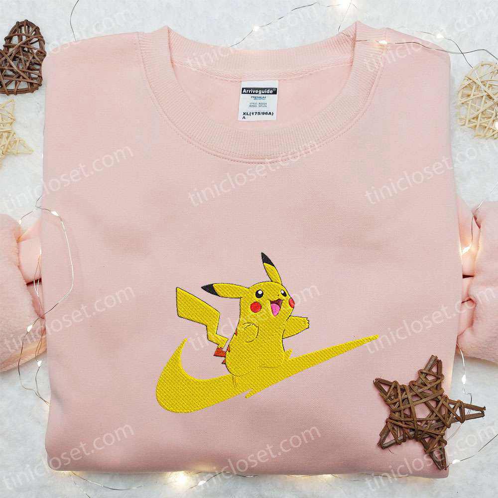 Pikachu Anime x Swoosh Hoodie: Cool Anime Clothing & Best Family Gift Ideas