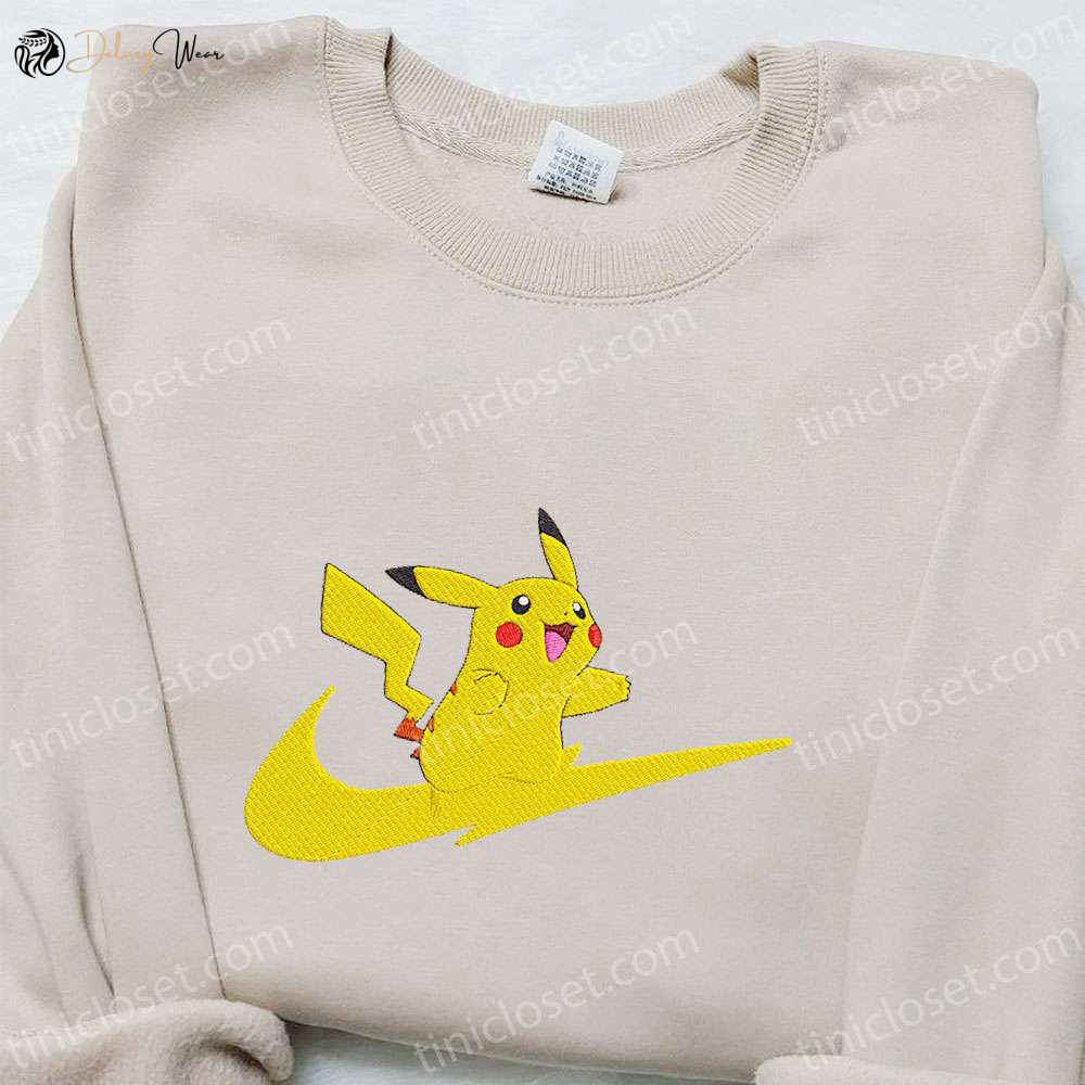 Pikachu Anime x Swoosh Hoodie: Cool Anime Clothing & Best Family Gift Ideas