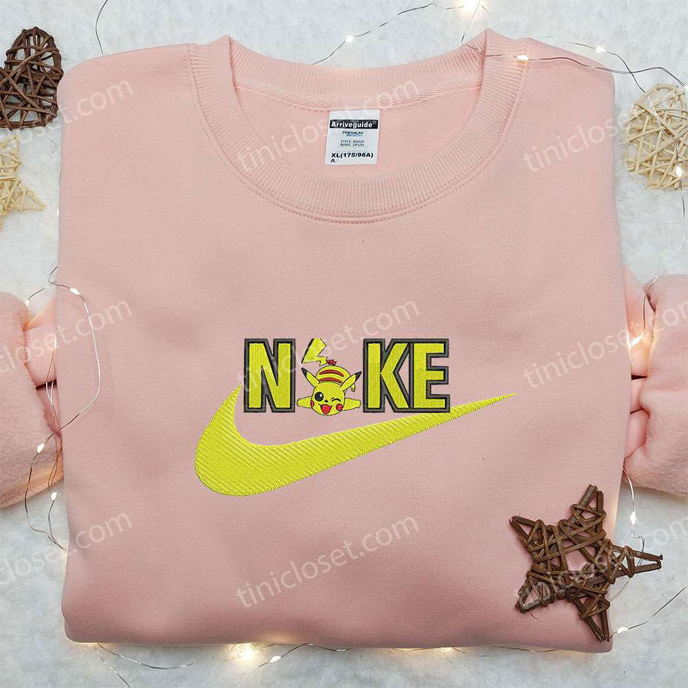 Pikachu x Nike Embroidered Sweatshirt Pokemon Inspired Shirt