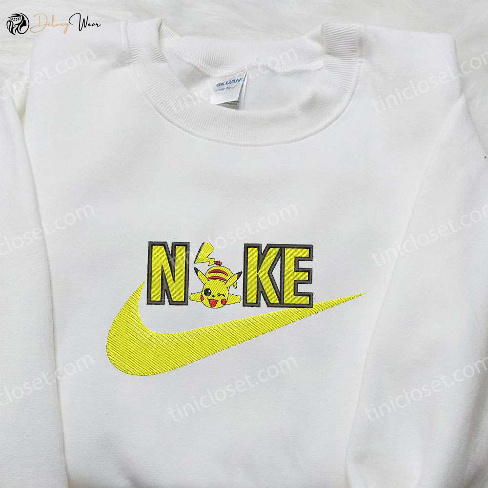 Pikachu x Nike Embroidered Sweatshirt Pokemon Inspired Shirt