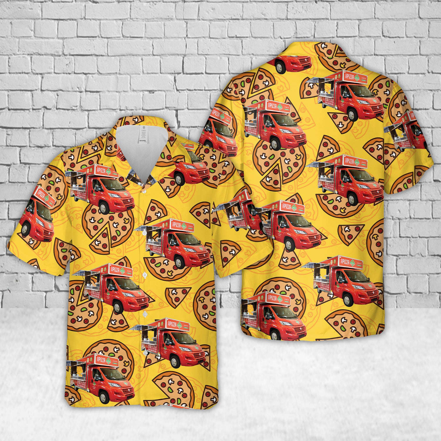 Pizza Food Truck Manhattan Hawaiian Shirt Gift for Men Dad Father Gift for Men Dad Father