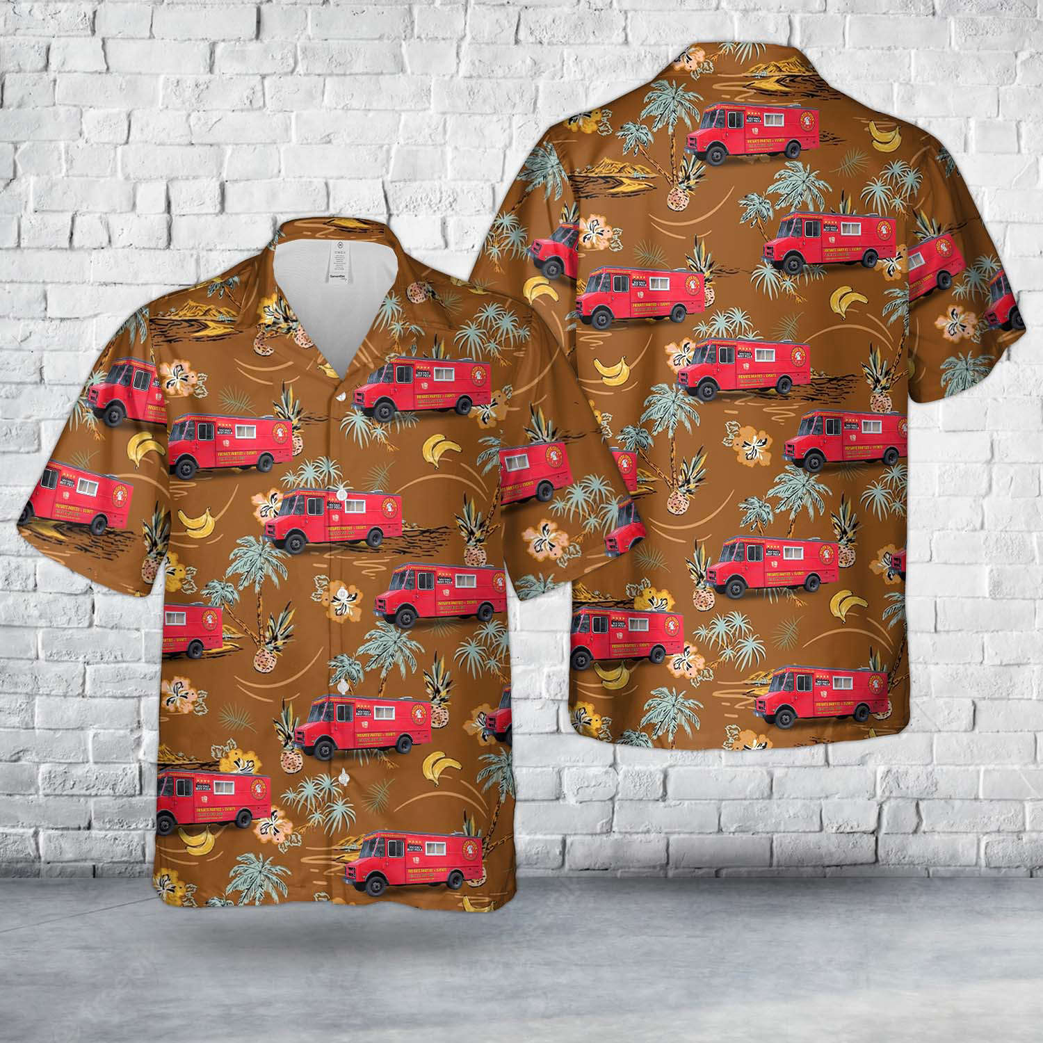 Pizza Truck NYC Hawaiian Shirt Gift for Men Dad Father Gift for Men Dad Father