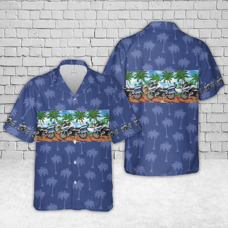 Police Motorcycle Hawaiian Shirt Gift for Men Dad Father Gift for Men Dad Father