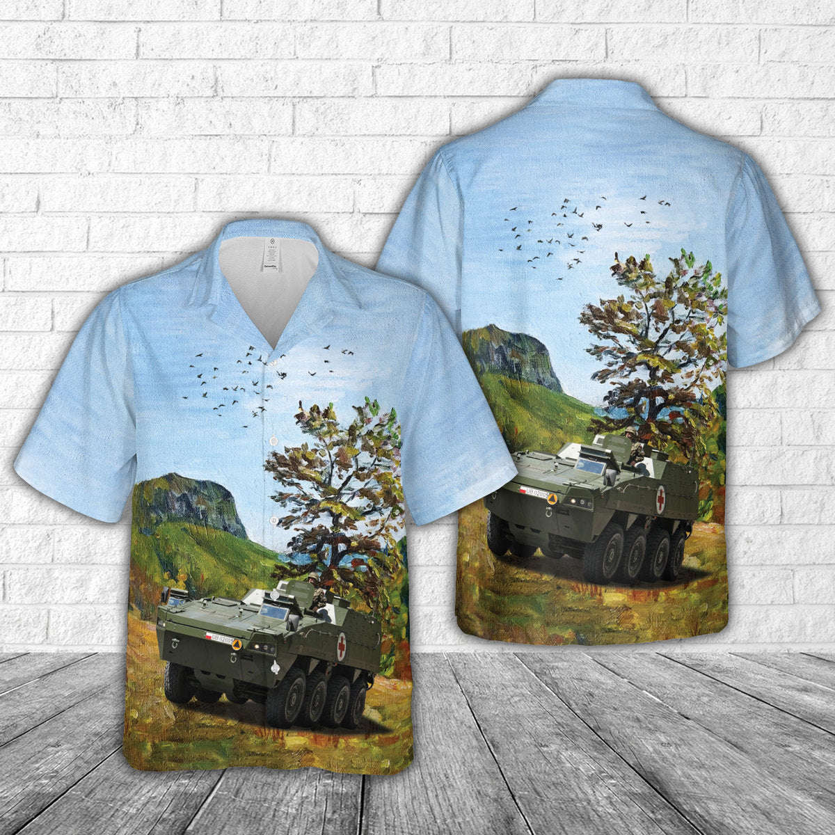 Polish Army KTO Rosomak medevac carrier Hawaiian Shirt Gift for Men Dad Father Gift for Men Dad Father