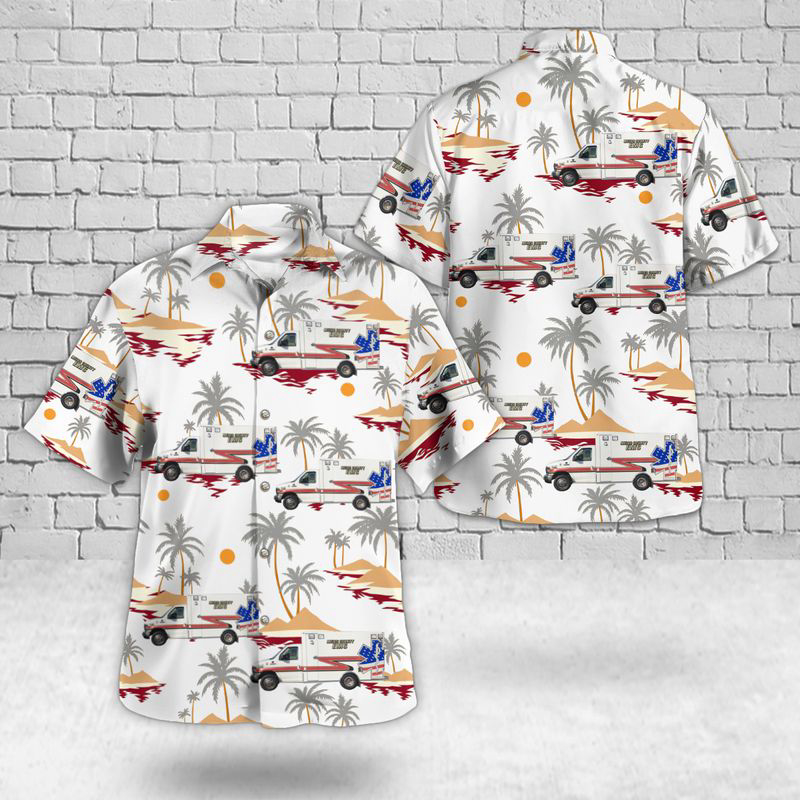 Pomeroy, Ohio, Meigs County EMS Hawaiian Shirt Gift for Men Dad Father Gift for Men Dad Father