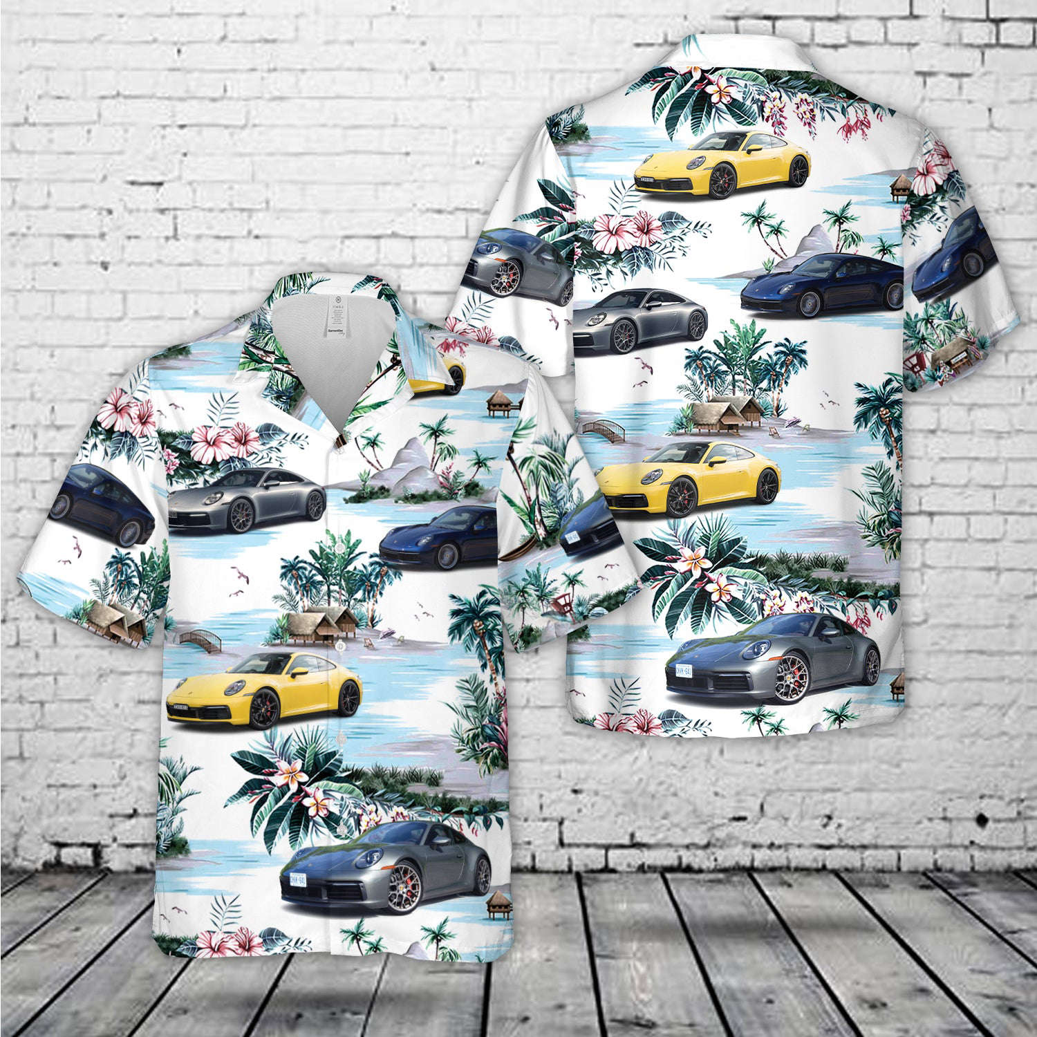 Porsche 911 Carrera 4S Hawaiian Shirt Gift for Men Dad Father Gift for Men Dad Father
