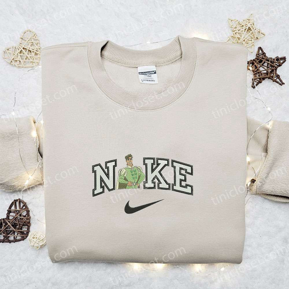 Disney Characters Embroidered Sweatshirt: Prince Naveen x Nike Cartoon Shirt – Best Family Gift Idea