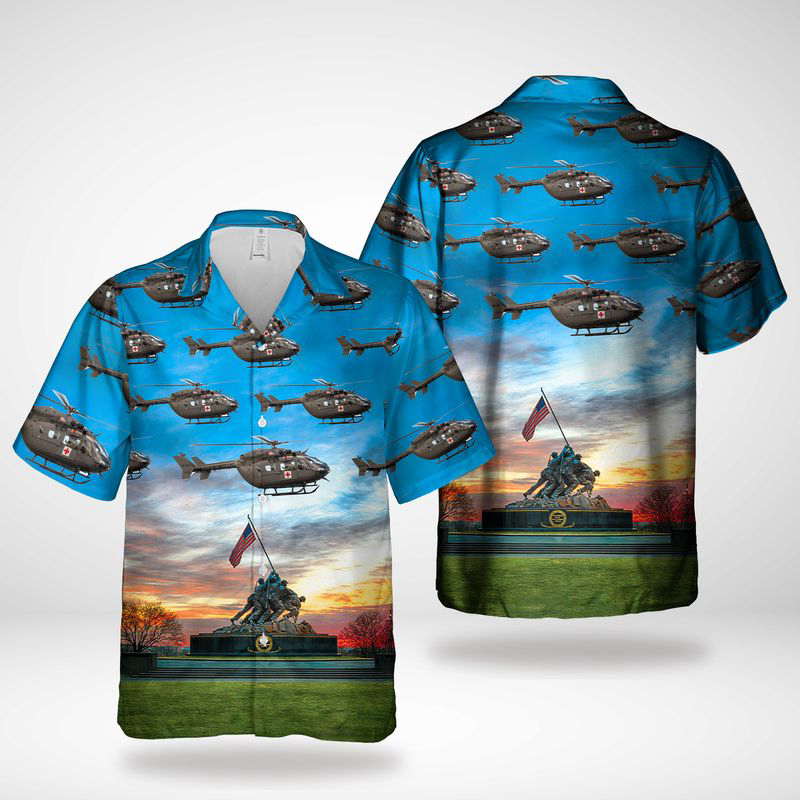 Puerto Rico Air National Guard 156th Airlift Wing UH-72A Lakota Hawaiian Shirt Gift for Men Dad Father Gift for Men Dad Father