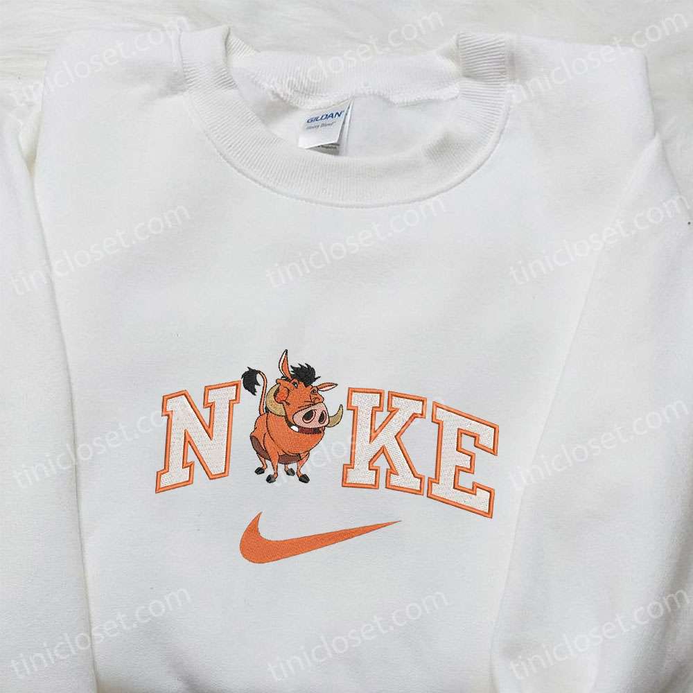 Pumbaa x Nike Cartoon Sweatshirt & Disney Characters T-shirt: Best Family Gift Ideas