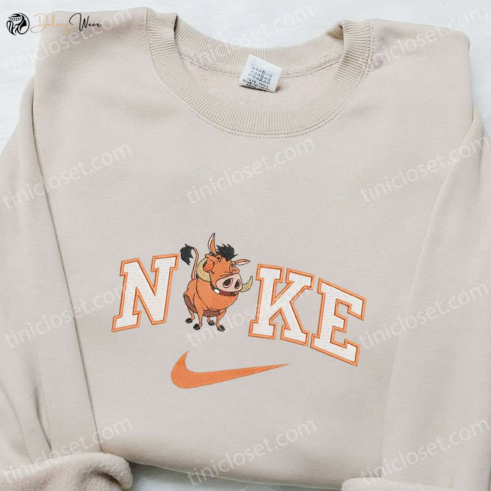 Pumbaa x Nike Cartoon Sweatshirt & Disney Characters T-shirt: Best Family Gift Ideas