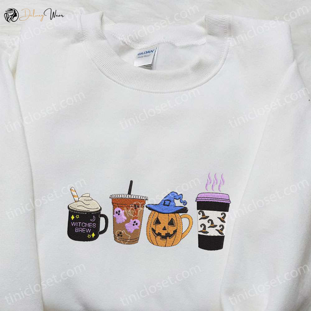 Pumpkin Coffee Latte Shirt Spooky Halloween Hoodie & Funny T-shirt