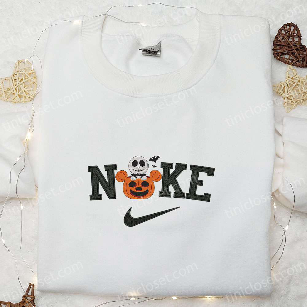 Pumpkin Jack Skellington x Nike Embroidered T-shirt & Hoodie: Nightmare Before Christmas Characters Nike-Inspired Sweatshirt