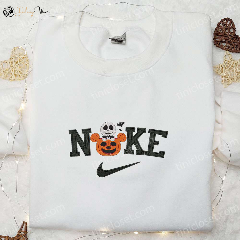 Pumpkin Jack Skellington x Nike Embroidered T-shirt & Hoodie: Nightmare Before Christmas Characters Nike-Inspired Sweatshirt