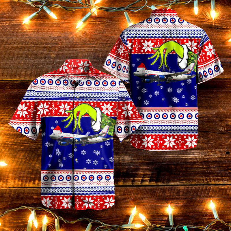 RCAF Airbus CC-150 Polaris (A310-304) Ugly Christmas Hawaiian Shirt Gift for Men Dad Father Gift for Men Dad Father