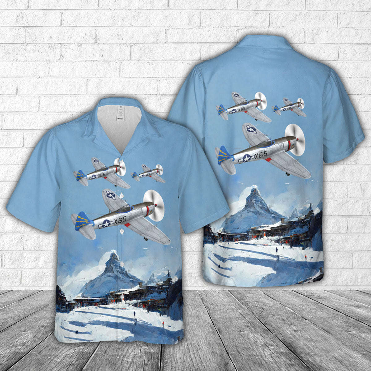Republic P-47M Thunderbolt - The Trojan Warhorse Hawaiian Shirt Gift for Men Dad Father Gift for Men Dad Father