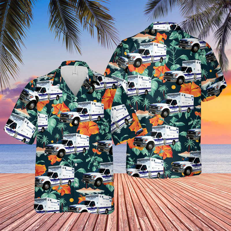 Rhode Island South Kingstown EMS Hawaiian Shirt Gift for Men Dad Father Gift for Men Dad Father