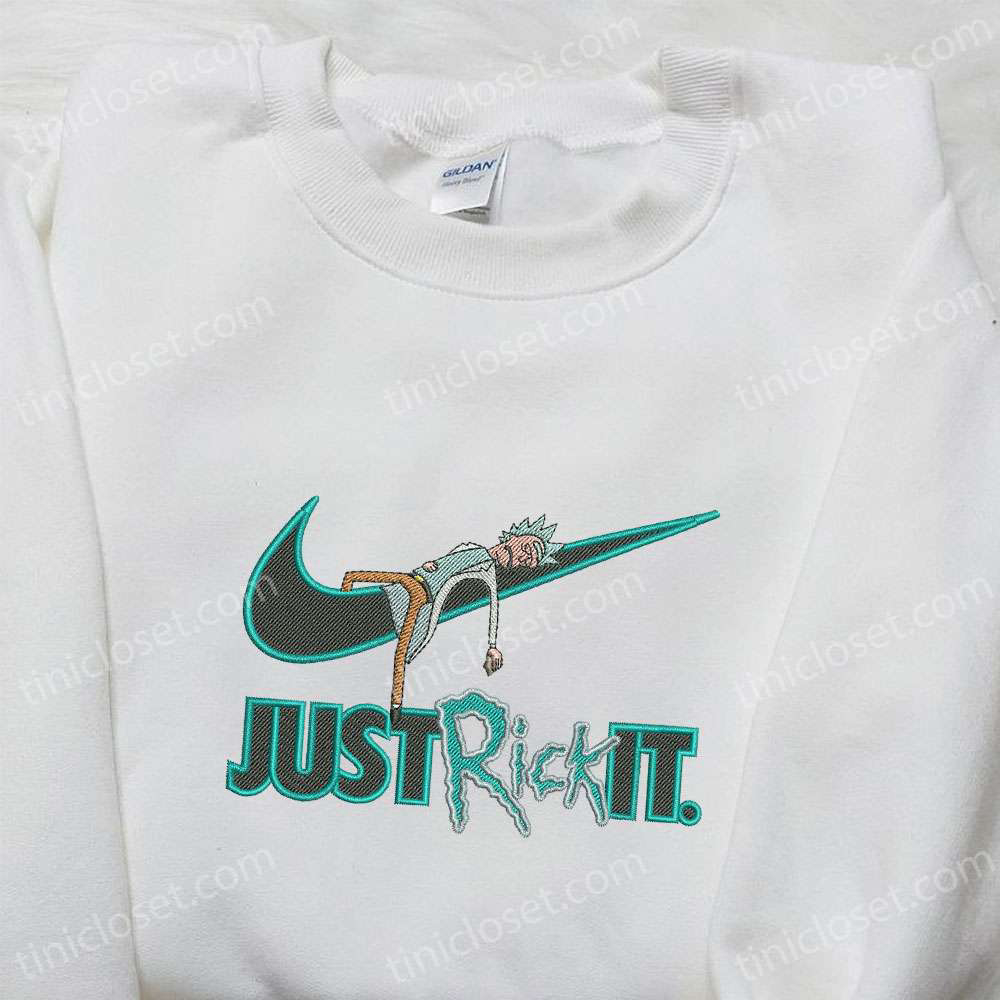 Rick Sanchez Just Rick it x Swoosh Cartoon Hoodie: Top Cartoon Clothing for Family Perfect Gift Idea