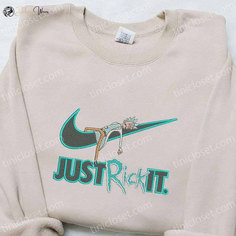 Rick Sanchez Just Rick it x Swoosh Cartoon Hoodie: Top Cartoon Clothing for Family Perfect Gift Idea