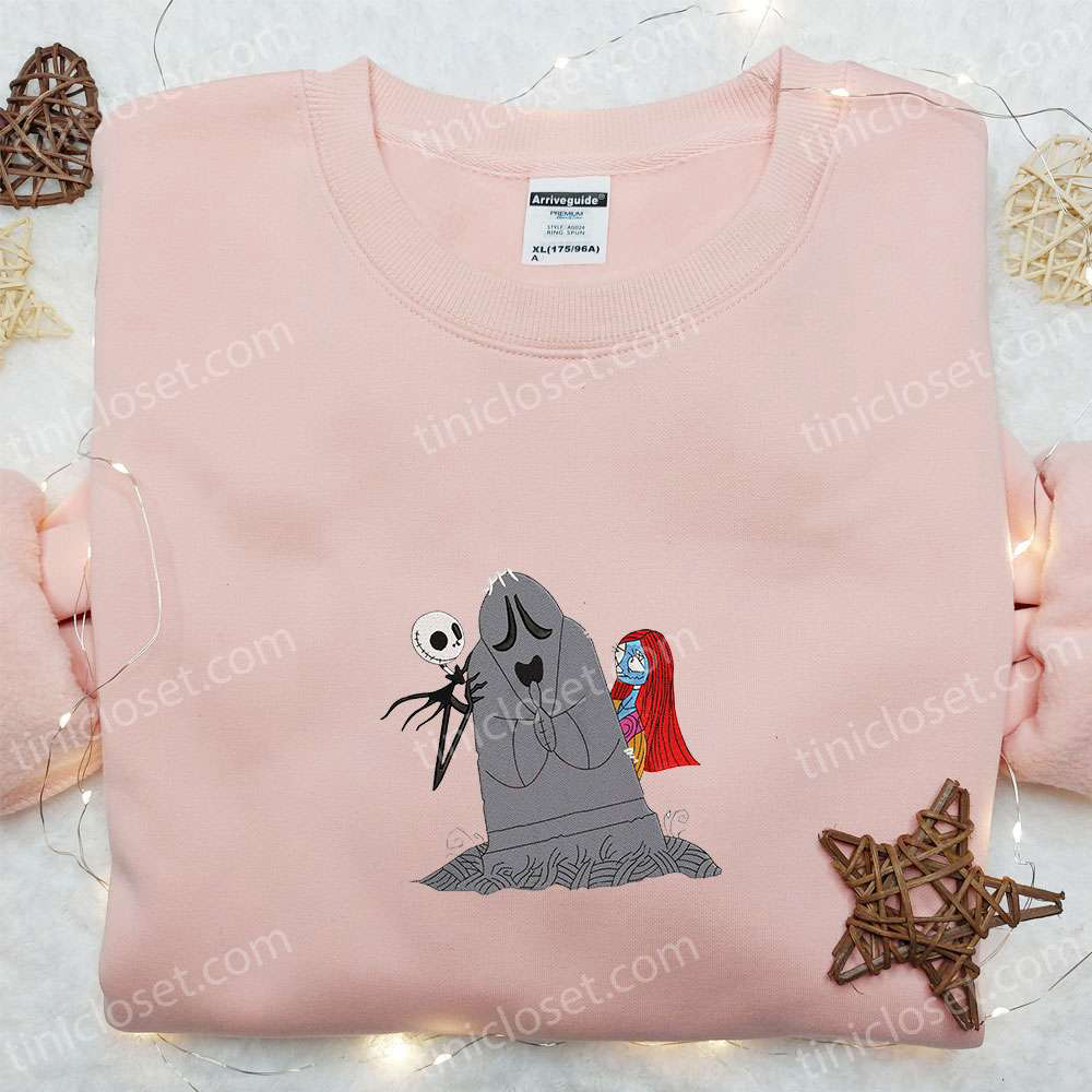 Nightmare Before Christmas RIP Jack & Sally Embroidered Shirt Nike Inspired Sweatshirt