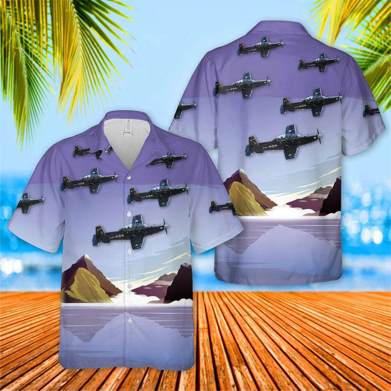 RNZAF Beechcraft T-6 Texan II Hawaiian Shirt Gift for Men Dad Father Gift for Men Dad Father