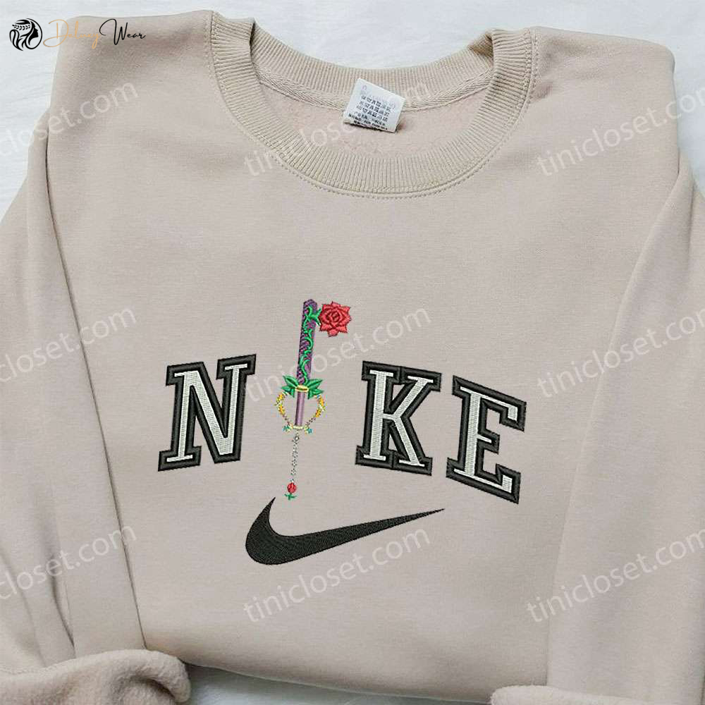 Rose x Nike Embroidered Sweatshirt: Flower Shirt Nike Inspired – Shop Now