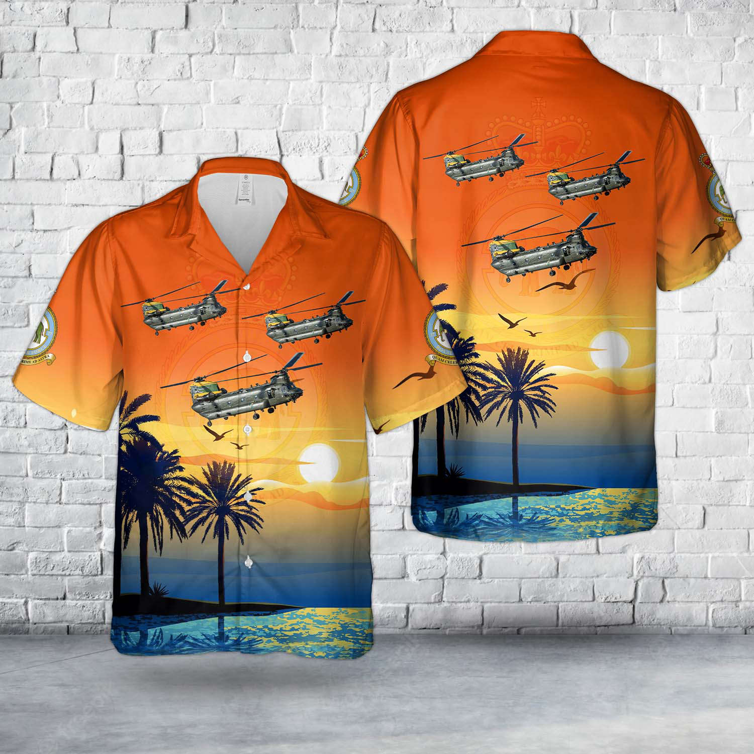 Royal Air Force 27 Squadron Boeing Chinook HC2 (352) 100 Years Hawaiian Shirt Gift for Men Dad Father Gift for Men Dad Father