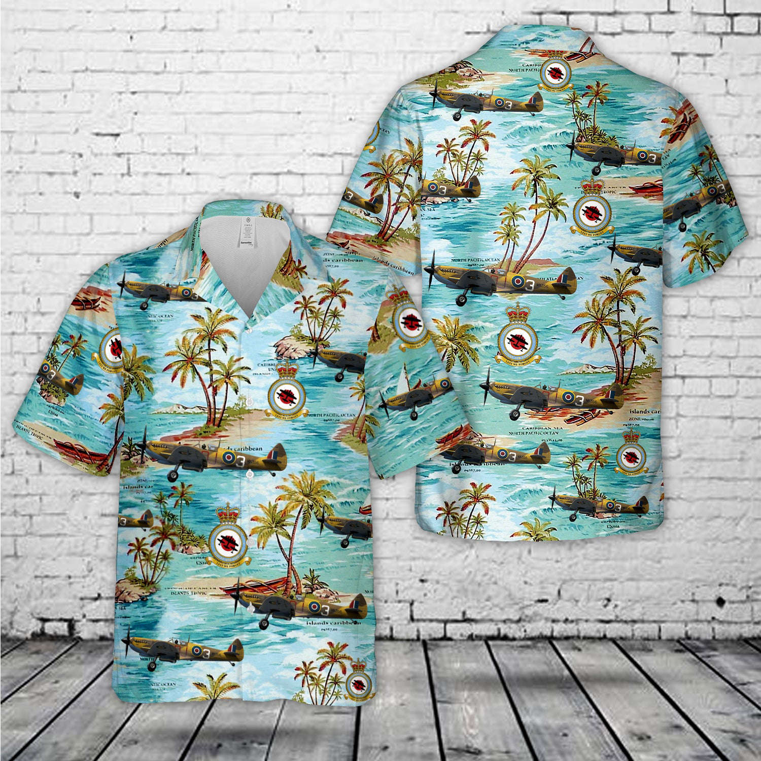 Royal Air Force "Battle of Britain Memorial Flight" Supermarine Spitfire LF.9E MK356 Hawaiian Shirt Gift for Men Dad Father Gift for Men Dad Father