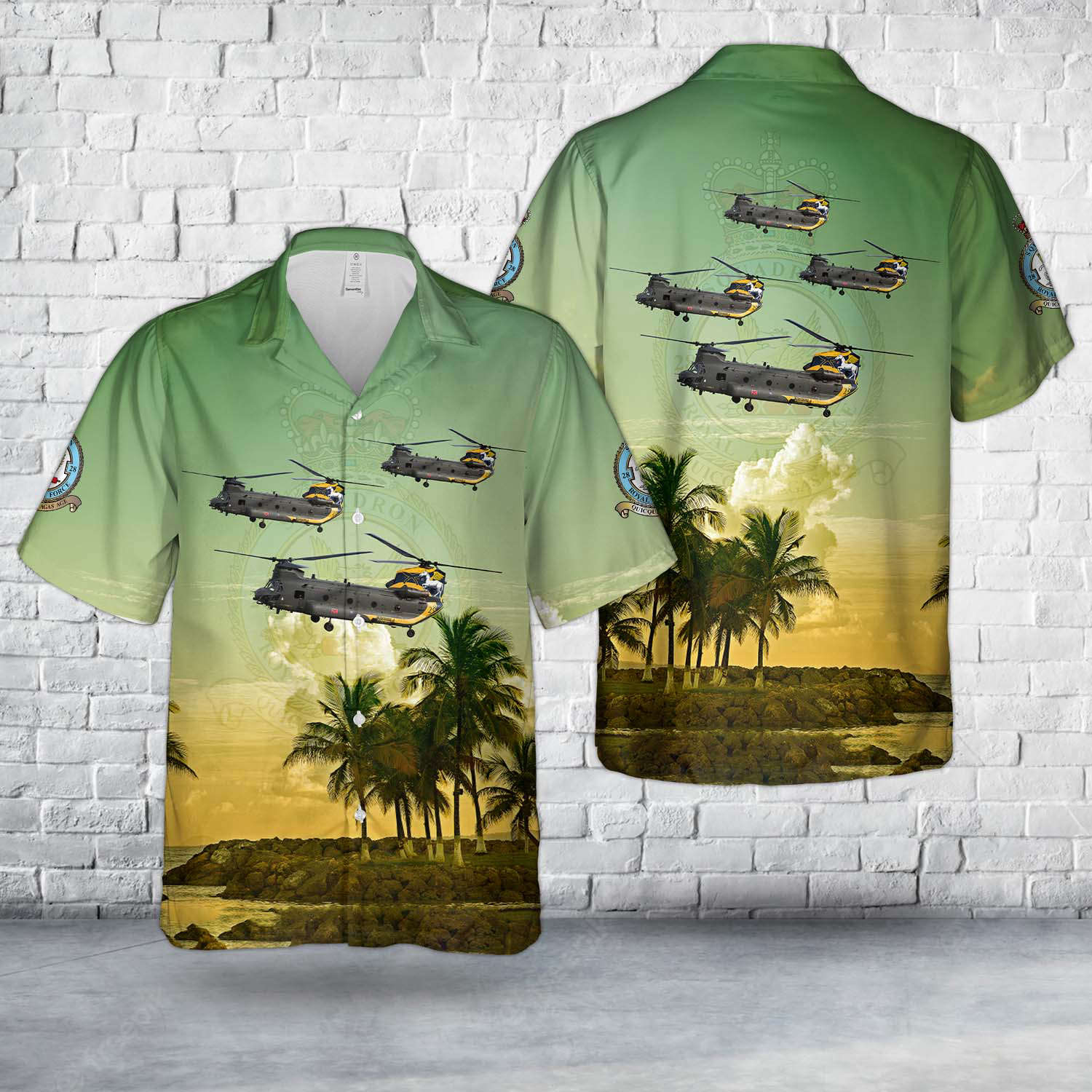 Royal Air Force Boeing Chinook HC.4 ZH777 No. 28 Squadron RAF 100 Years Hawaiian Shirt Gift for Men Dad Father Gift for Men Dad Father