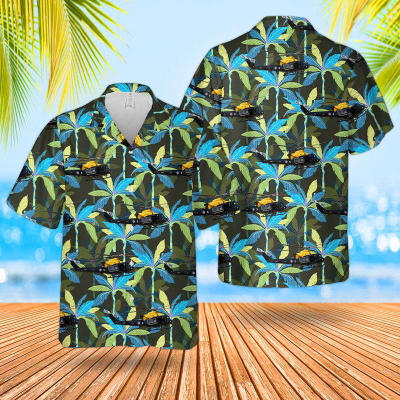 Royal Air Force Defence Helicopter Flying School Bell 412EP Griffin HT1 Hawaiian Shirt Gift for Men Dad Father Gift for Men Dad Father