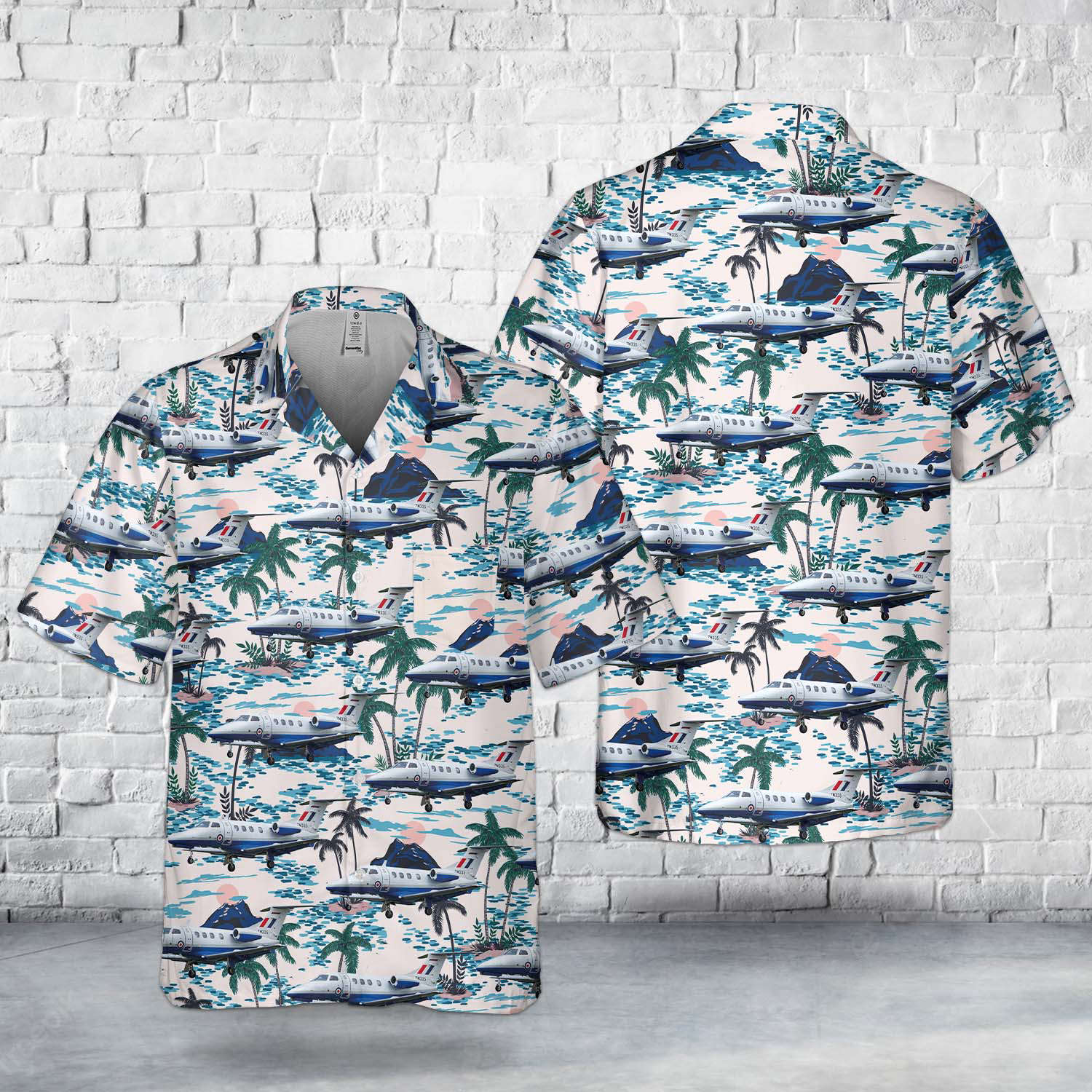 Royal Air Force Embraer Phenom 100E Pocket Hawaiian Shirt Gift for Men Dad Father Gift for Men Dad Father