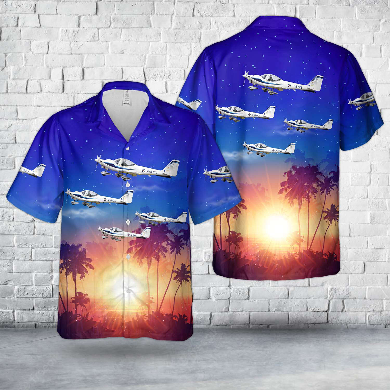 Royal Air Force Grob G-115E Tutor T1 (G-BYXZ) Hawaiian Shirt Gift for Men Dad Father Gift for Men Dad Father