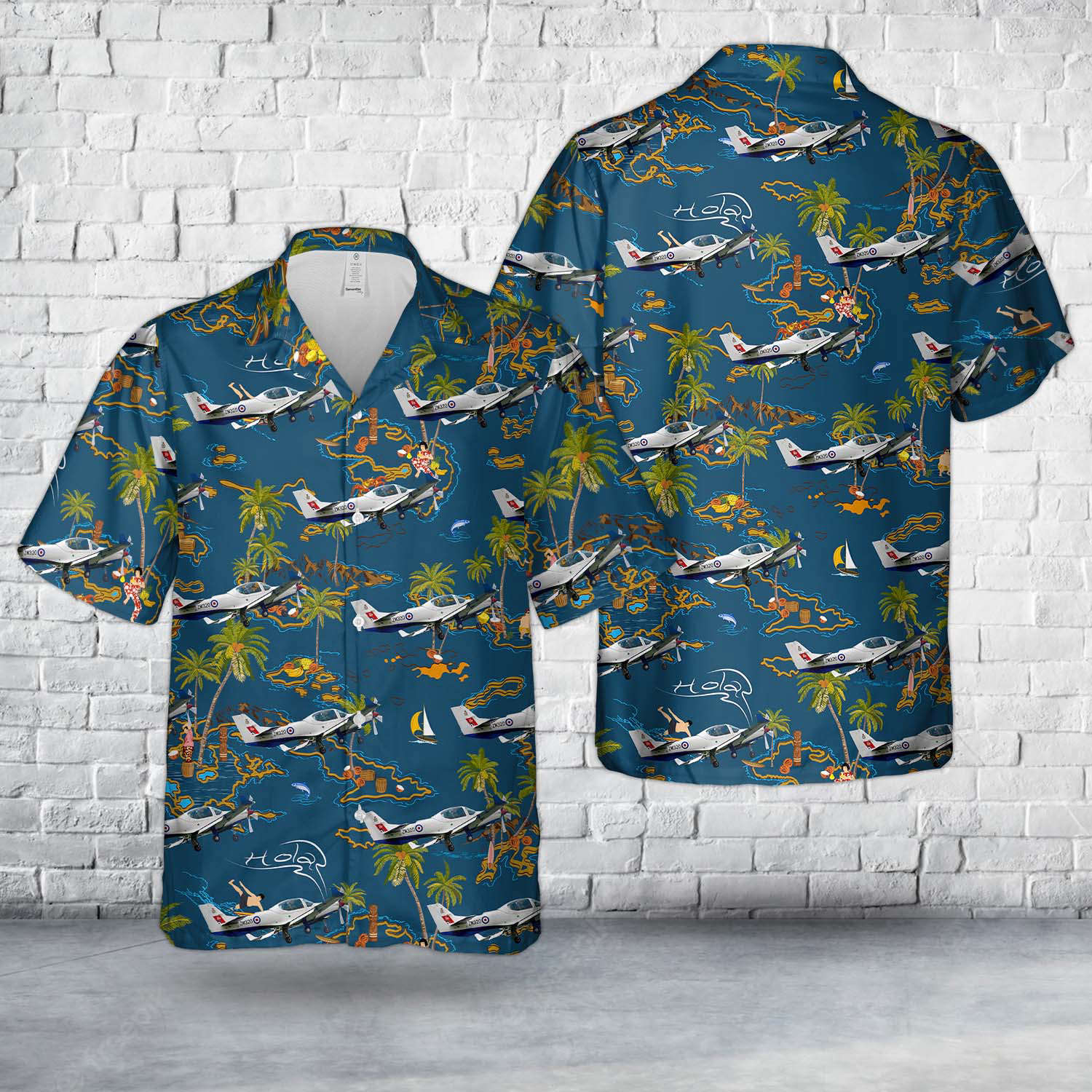 Royal Air Force Grob G-120TP Prefect T1 Hawaiian Shirt Gift for Men Dad Father Gift for Men Dad Father