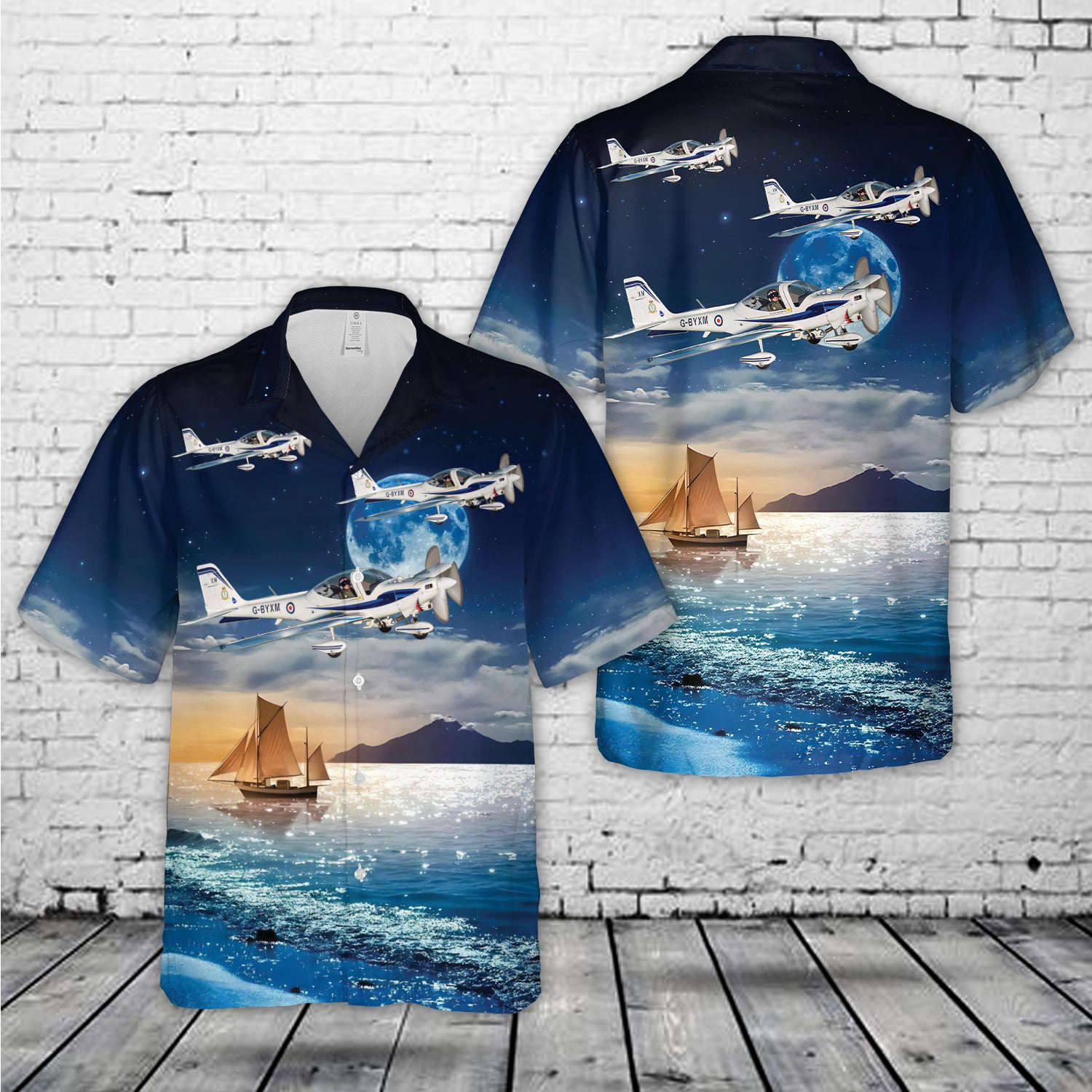 Royal Air Force Grob Tutor T.Mk 1 Hawaiian Shirt Gift for Men Dad Father Gift for Men Dad Father