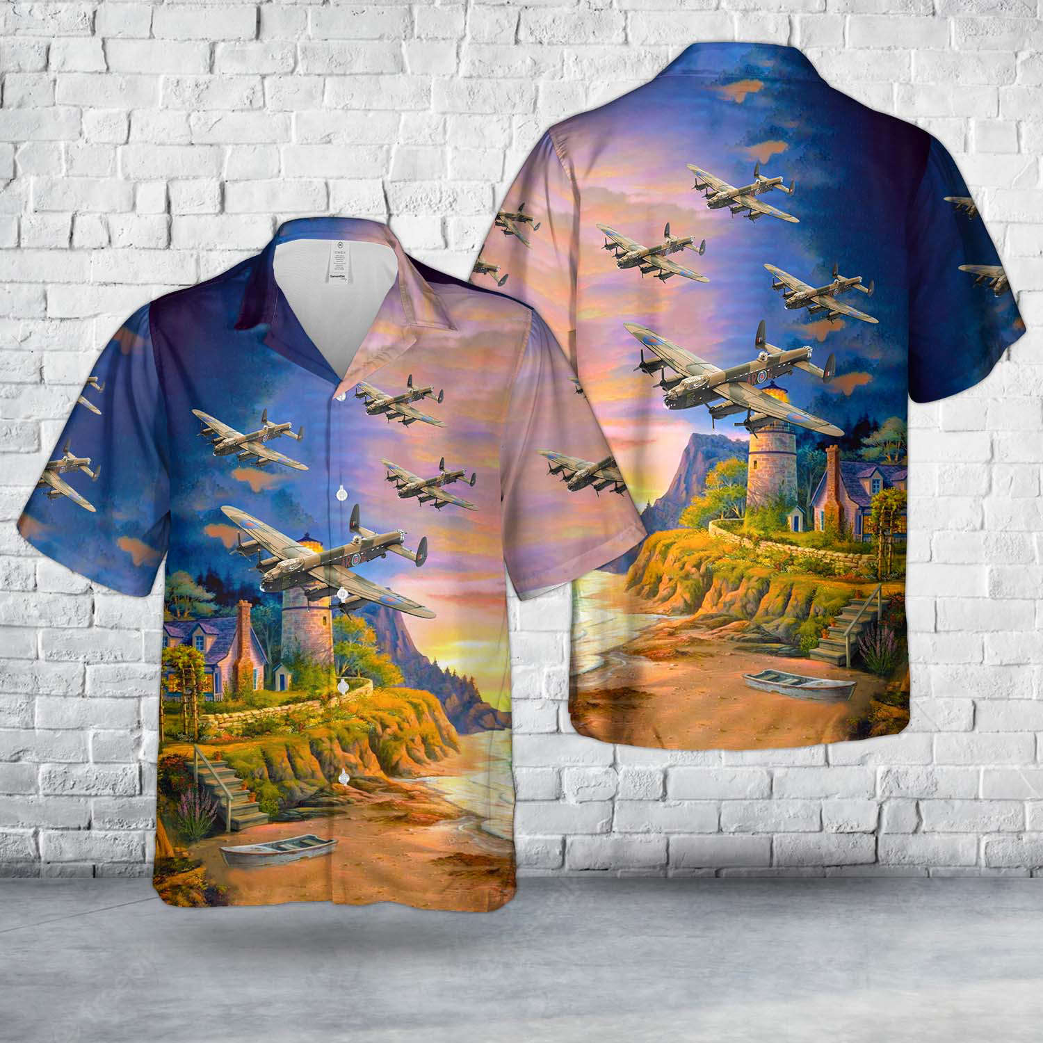 Royal Australian Air Force 460 SQN Avro Lancaster “G for George” Hawaiian Shirt Gift for Men Dad Father Gift for Men Dad Father