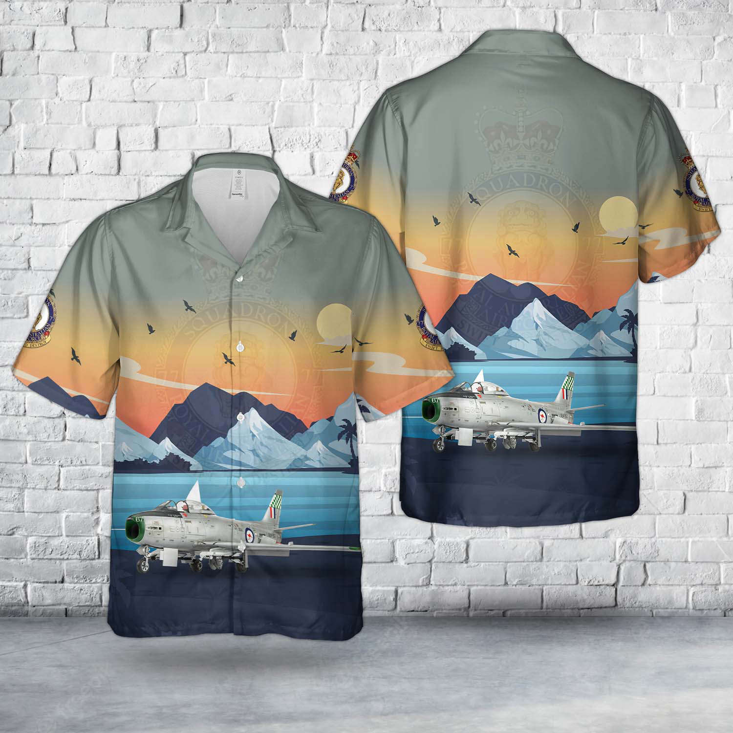 Royal Australian Air Force CAC Sabre No. 77 Squadron RAAF Hawaiian Shirt Gift for Men Dad Father Gift for Men Dad Father