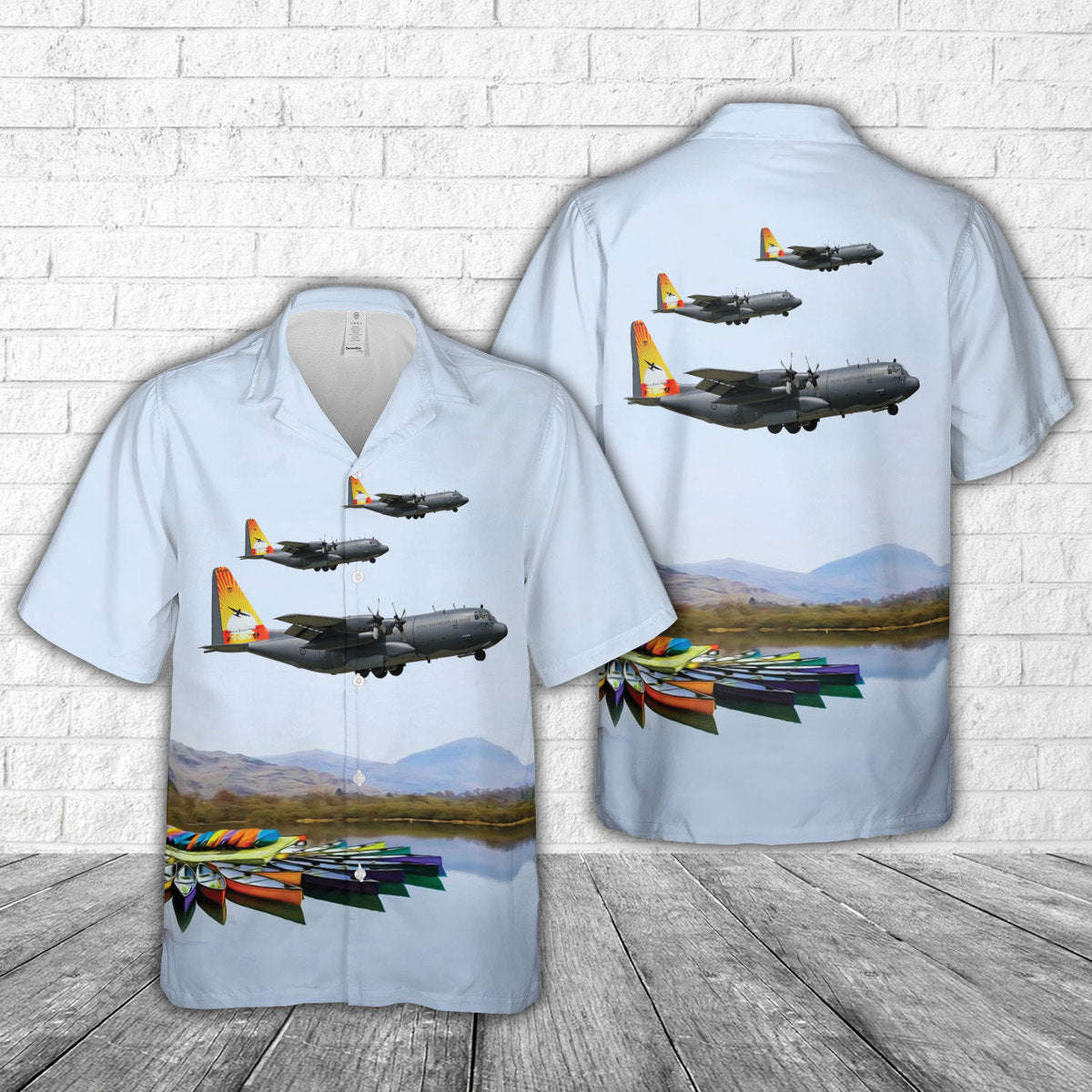 Royal Australian Air Force Lockheed C-130H Hercules (L-382) Hawaiian Shirt Gift for Men Dad Father Gift for Men Dad Father