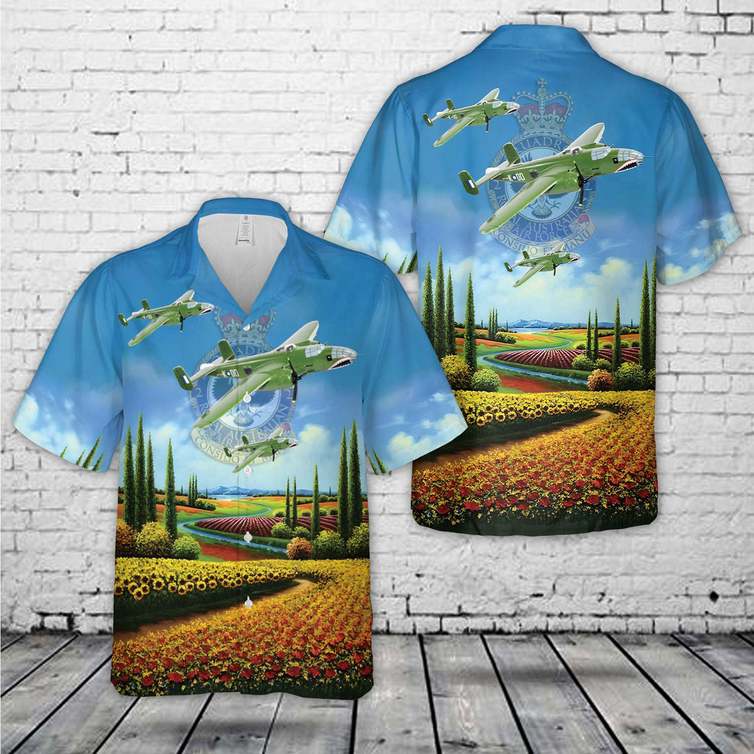 Royal Australian Air Force No 2 Squadron North American B-25 Mitchell Hawaiian Shirt Gift for Men Dad Father Gift for Men Dad Father