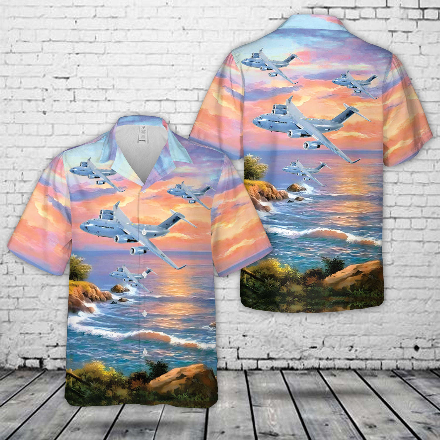 Royal Australian Air Force No. 36 Squadron C-17 Globemaster Hawaiian Shirt Gift for Men Dad Father Gift for Men Dad Father