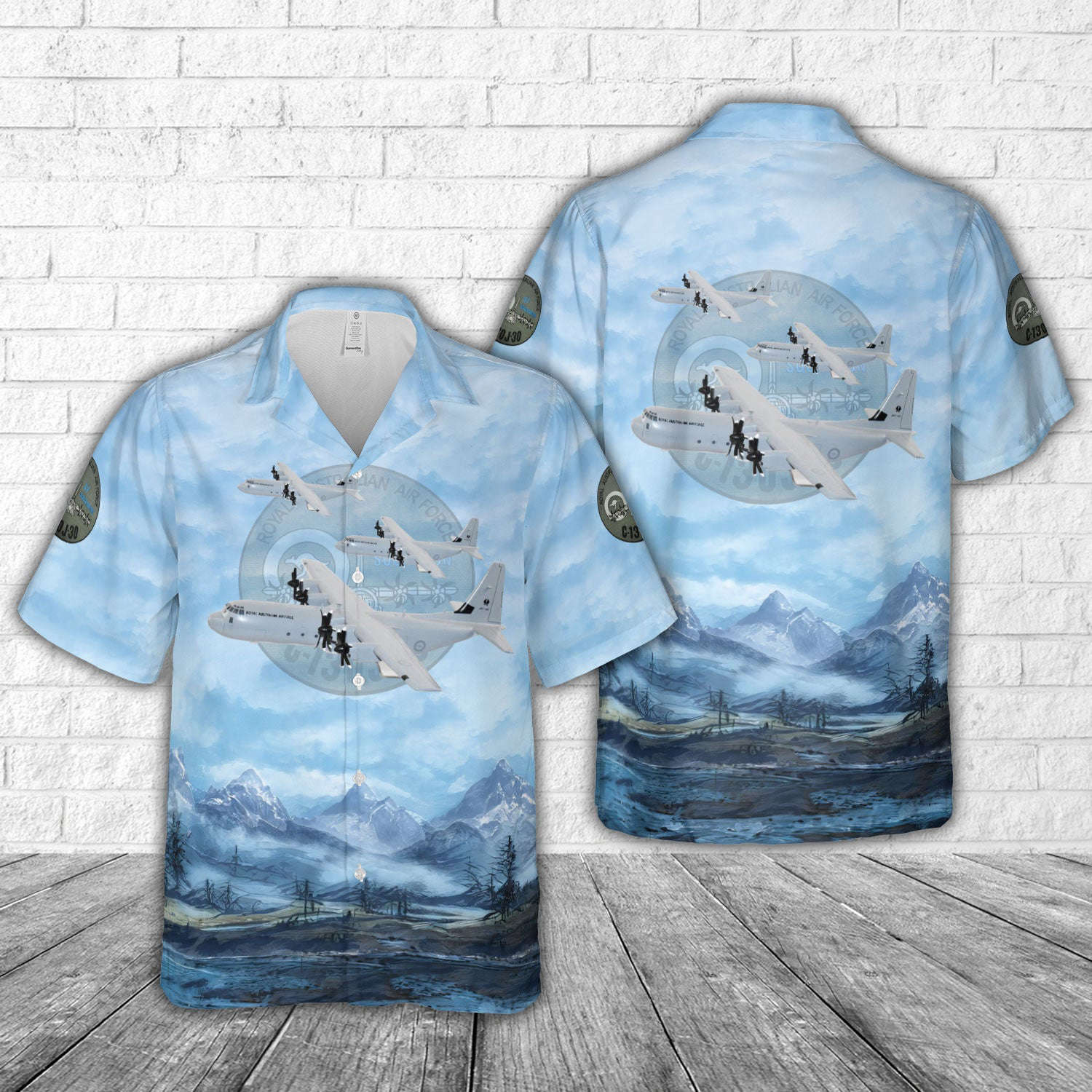 Royal Australian Air Force No. 37 Squadron RAAF Lockheed Martin C-130J-30 Hercules Hawaiian Shirt Gift for Men Dad Father Gift for Men Dad Father