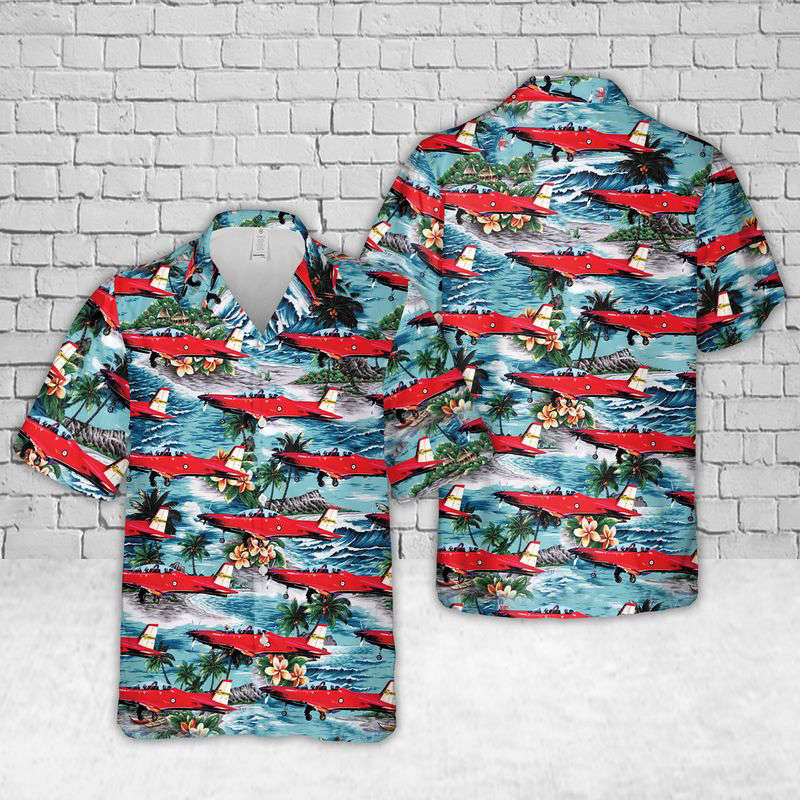 Royal Australian Air Force Pilatus PC-21 Hawaiian Shirt Gift for Men Dad Father Gift for Men Dad Father